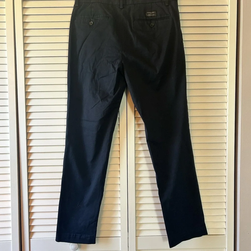 Banana Republic Men Aiden Navy Chino 32x32 Preppy Classic Business Casual